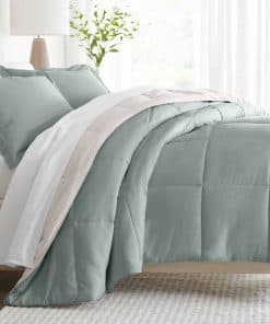 Juego de Edredón Reversible para Tamaño Individual de Linen