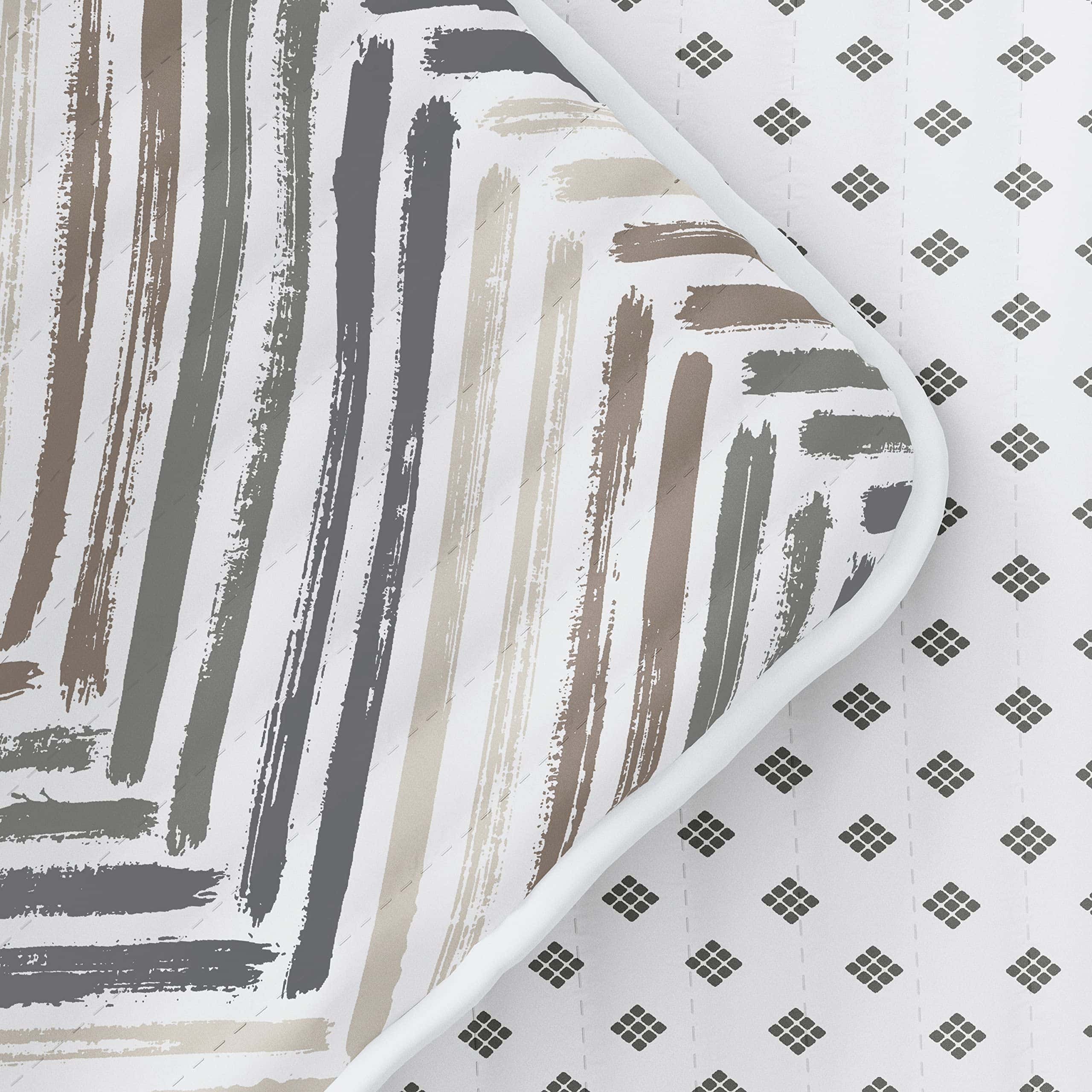 Edredón Twin Diamond Chevron Gris Claro - Imagen 9