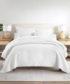 Colcha Linen Market Twin Diamond White
