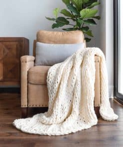 Manta de punto grueso extragrande Linen Market Beddings de