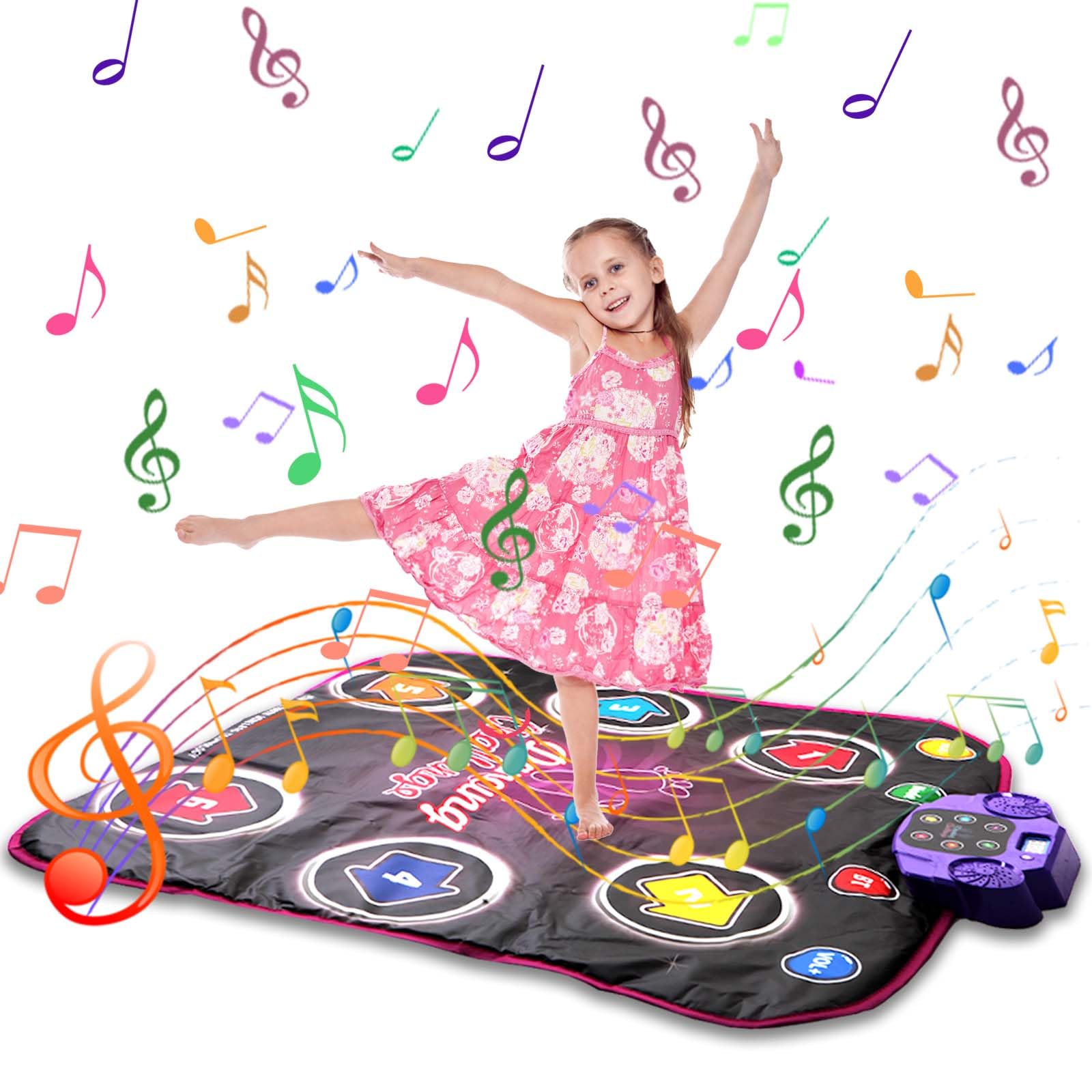 Tapete de Baile para Niños con Luces 6 Botones Inalámbrico