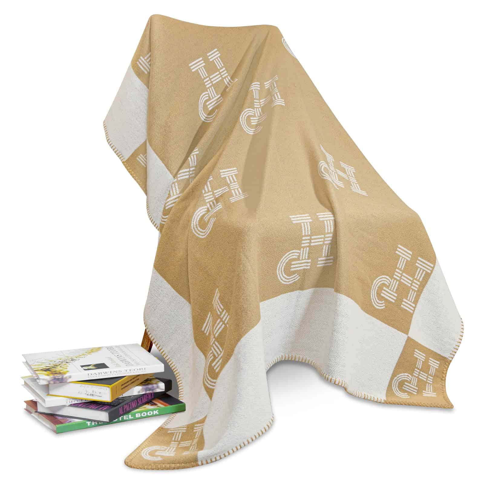 Manta de Tiro GHUQ en Color Caqui, Manta de Lana Tejida,