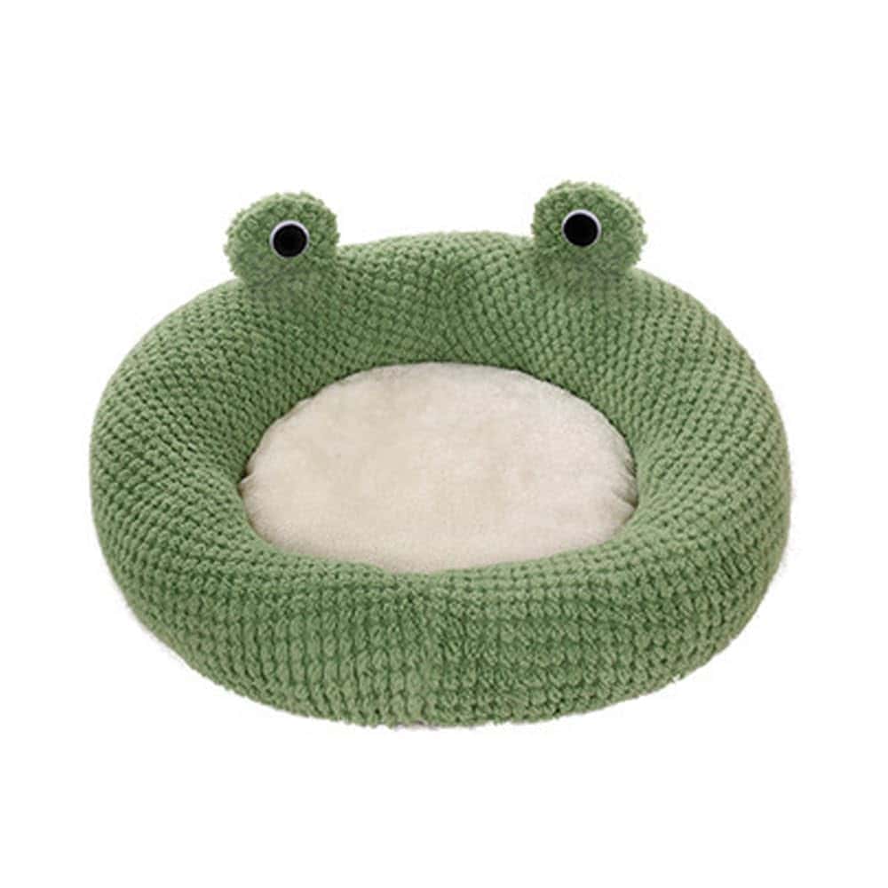 Cama de Gato Linda Rana con Base Antideslizante, Cojín