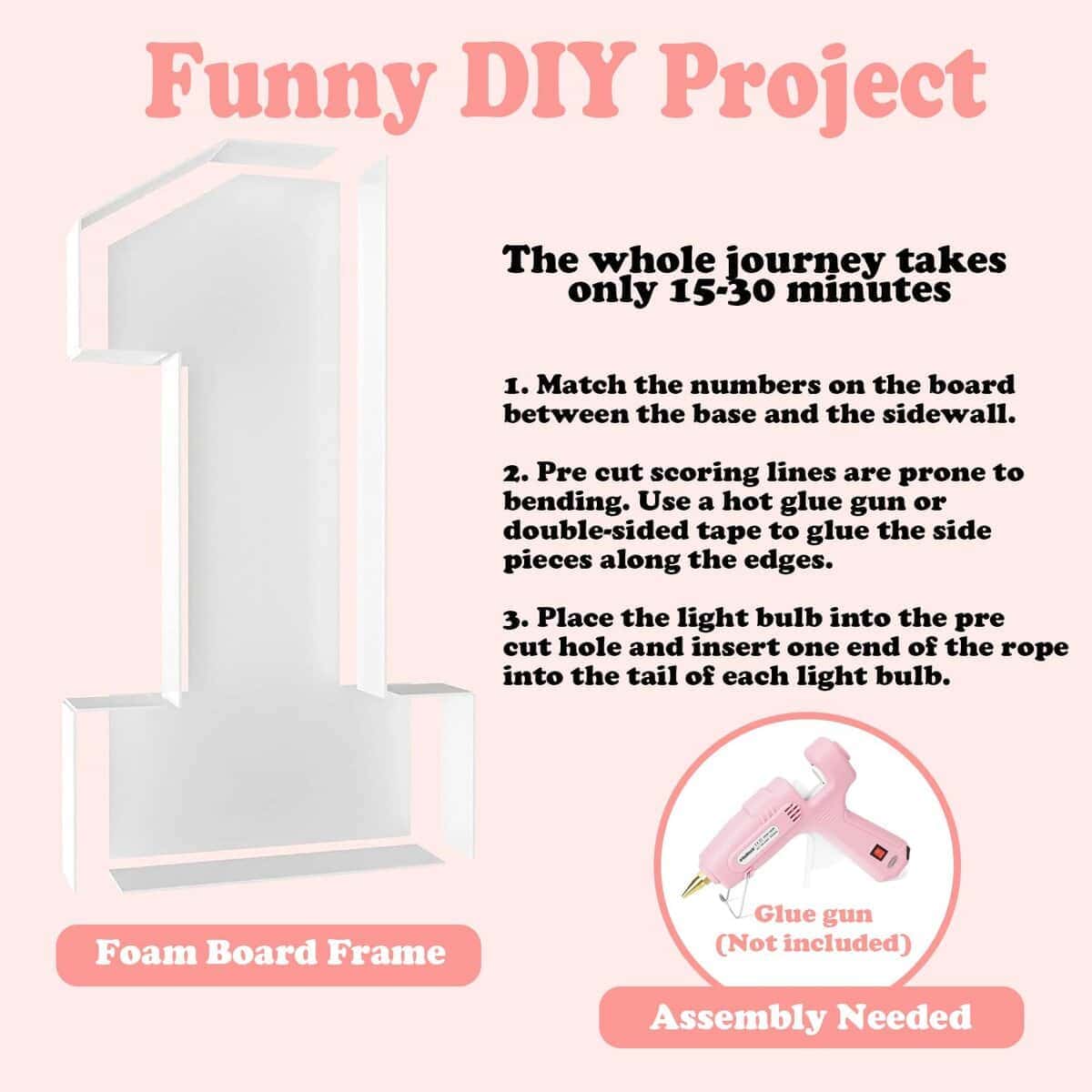 Luces de Números de Marquesina ZUOVAOV 4FT del número 10, - Imagen 3