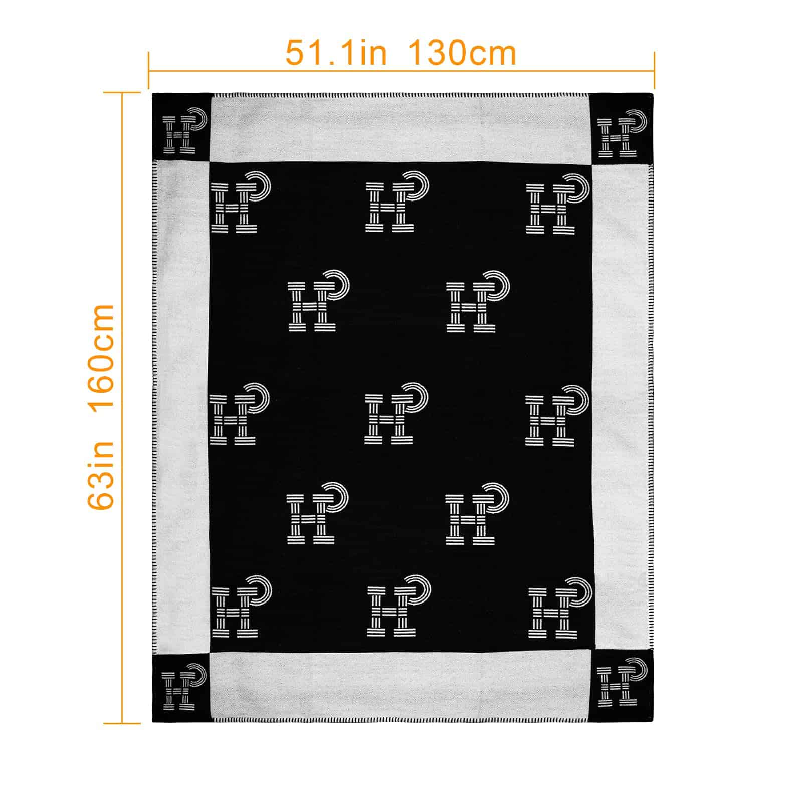 Manta de Lana Tejida GHUQ en Negro, Manta Súper Suave, - Imagen 5