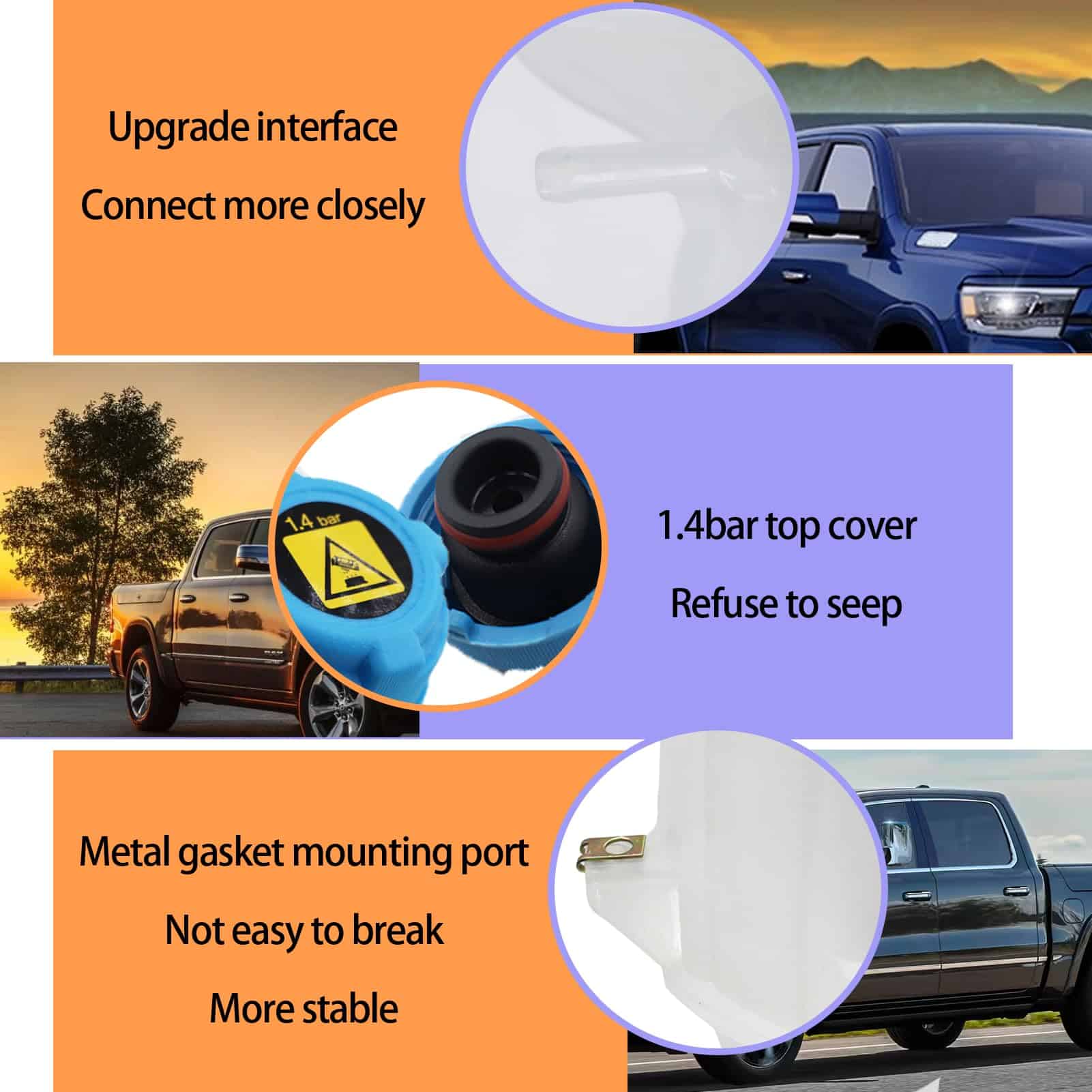 Depósito de refrigerante 603-832 actualizado para Ram - Imagen 4