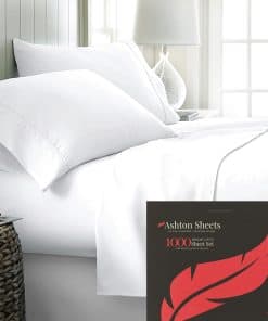 Juego de sábanas Queen de 100% algodón egipcio Ashton -