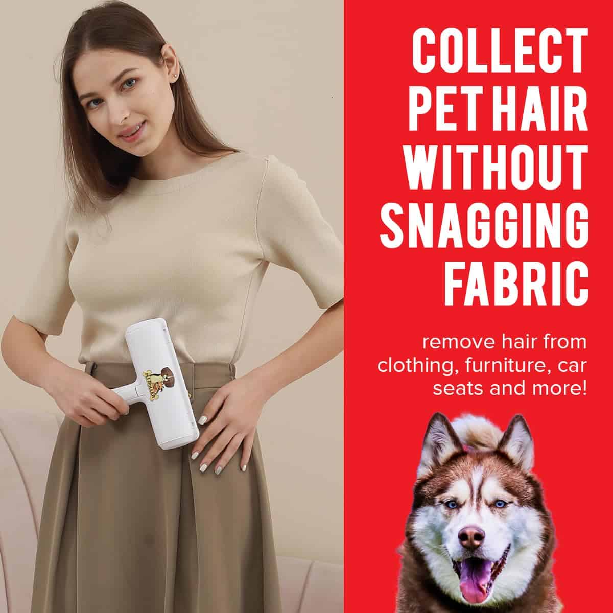 Rodillo removedor de pelo de mascotas y rodillo adhesivo - Imagen 5