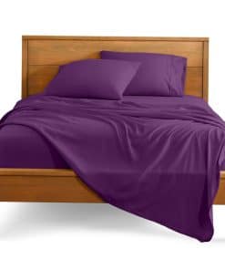 Juego de sábanas Bare Home Split Head Flex -Ciruela