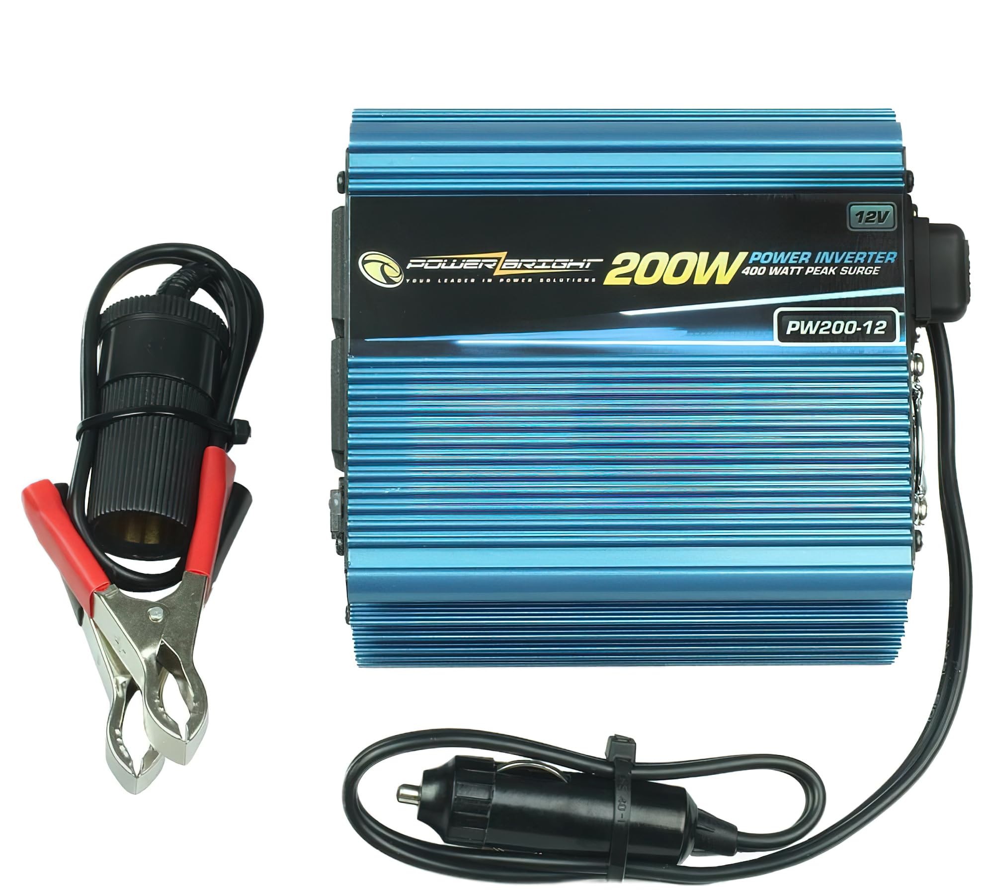 Inversor de corriente PowerBright PW200-12 12VDC a 110VAC;