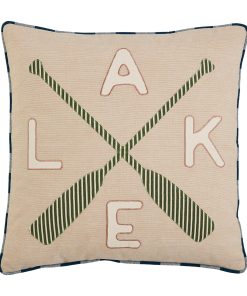 Cojín de lago con apliques de remos de Mud Pie