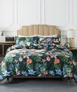 Set de Ropa de Cama Vintage de Flores Coloridas Softta