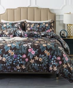 Set de Ropa de Cama Vintage con Flores Coloridas en Tamaño