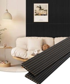 Panel de Pared de Listones de Madera Bobobier, 2 Paquetes