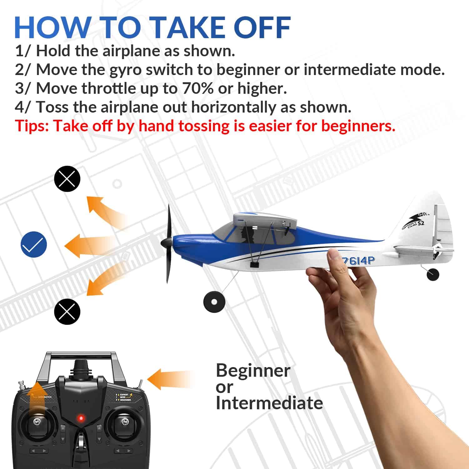 Avión RC Sport Cub 500 S2 RTF de 4 Canales con Sistema de - Imagen 10
