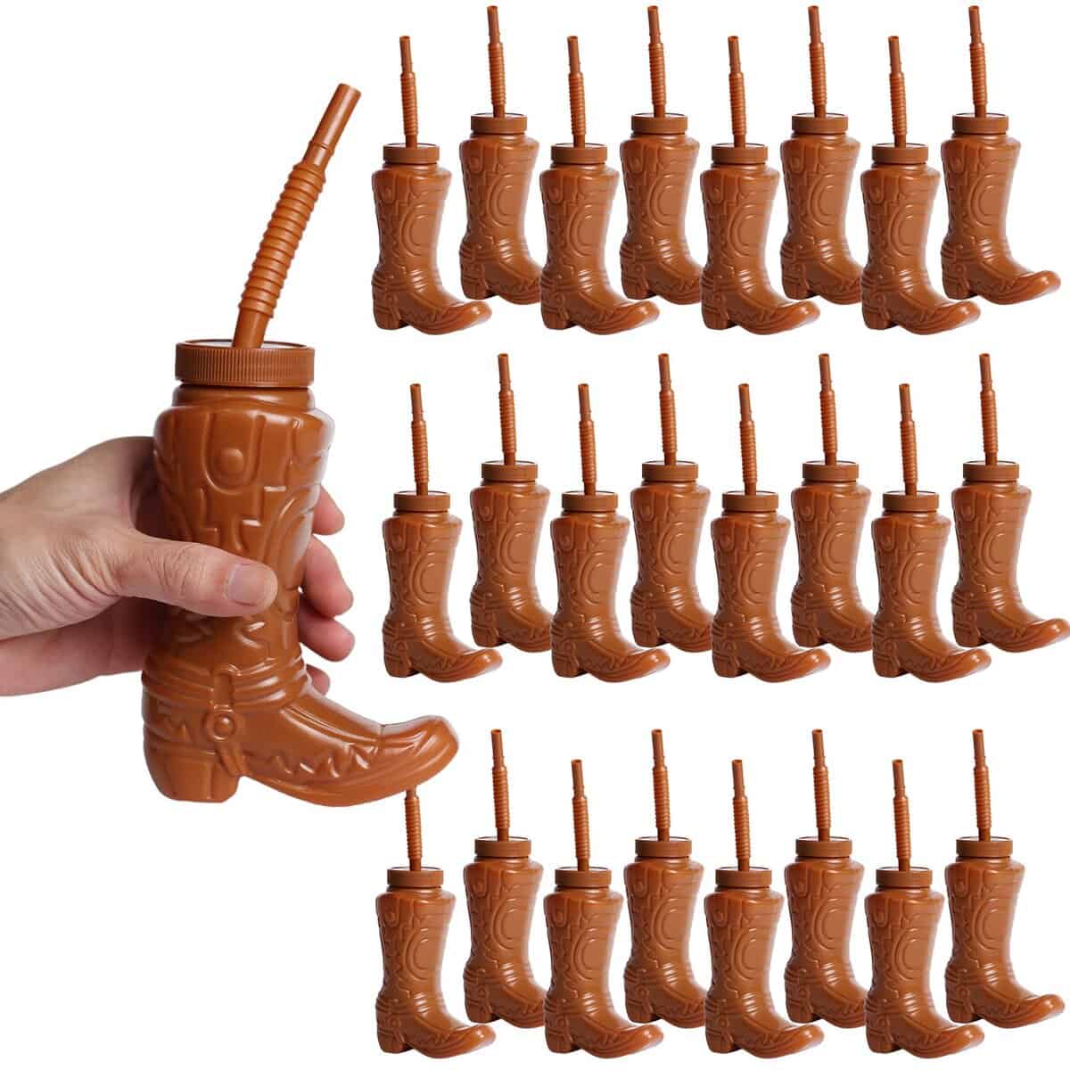 Vasos de Bota de Vaquero Fxswety 10 Onzas Vasos de Plástico