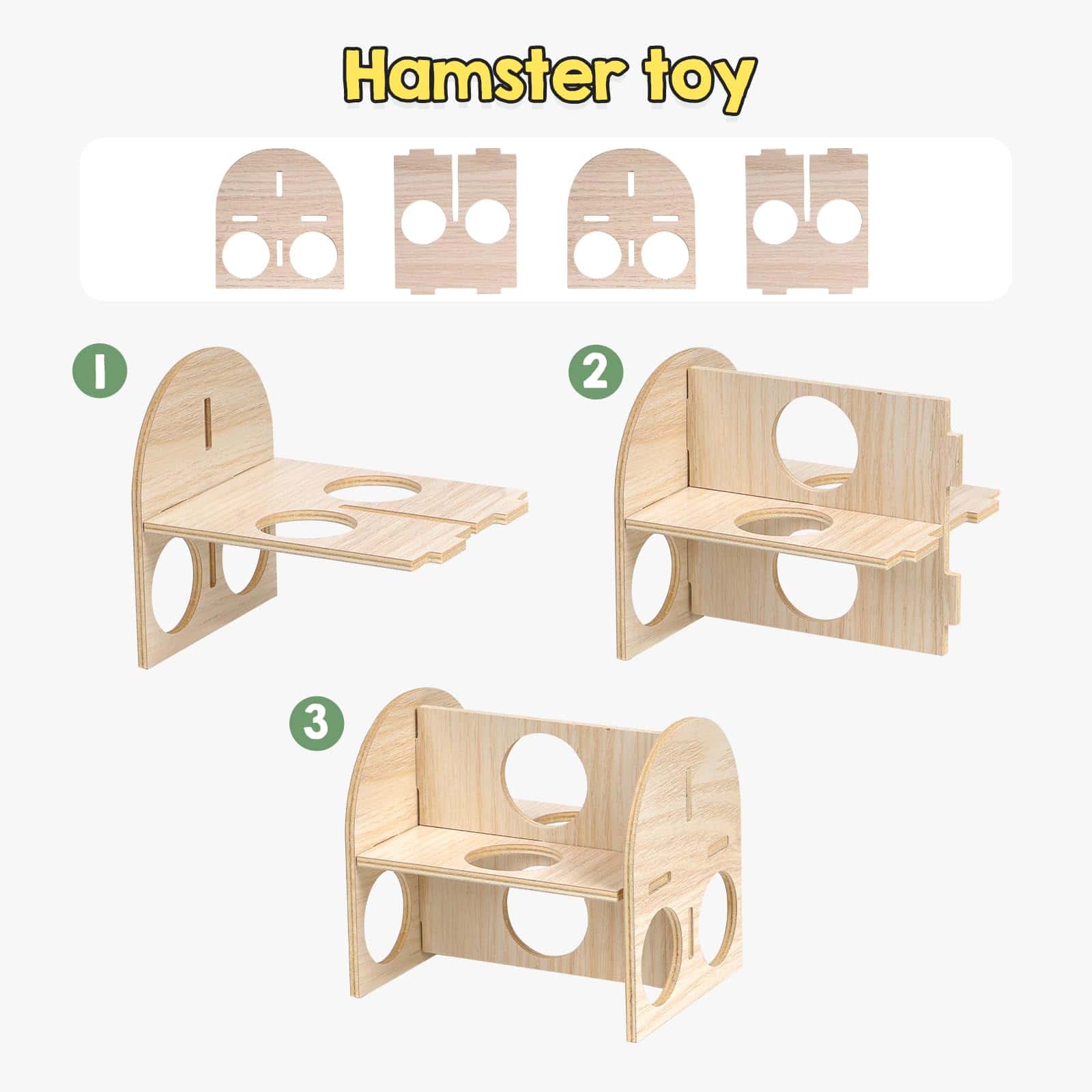 Casa de Madera para Hámster PAULOZYN, Casa y Escondite - Imagen 9