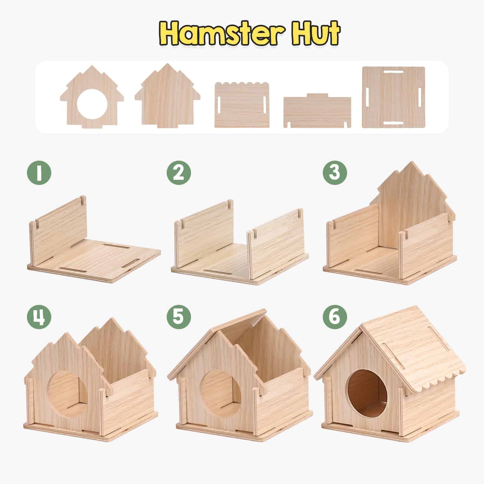 Casa de Madera para Hámster PAULOZYN, Casa y Escondite - Imagen 10