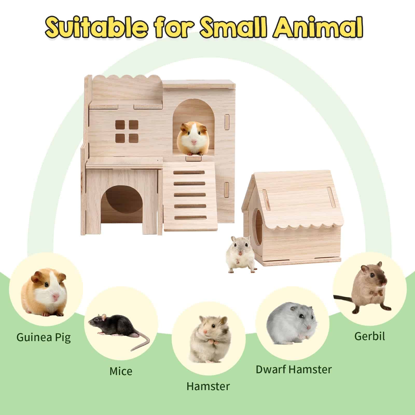 Casa de Madera para Hámster PAULOZYN, Casa y Escondite - Imagen 7