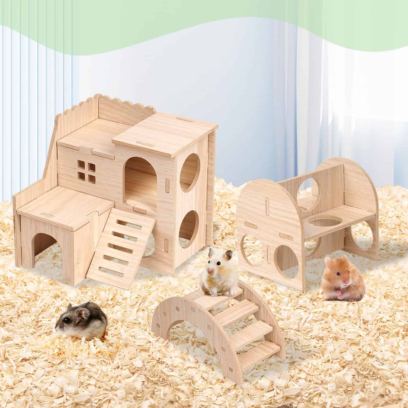 Casa de Madera para Hámster PAULOZYN, Casa y Escondite - Imagen 5