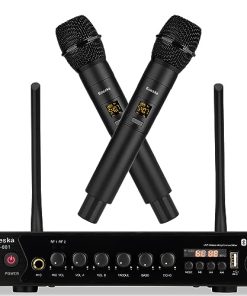 Sistema de Micrófono Inalámbrico, Rango de 262 pies UHF