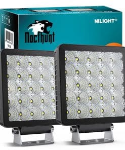 Nilight Led Light Pods 2PCS 5Inch 25LED Flood Beam Square