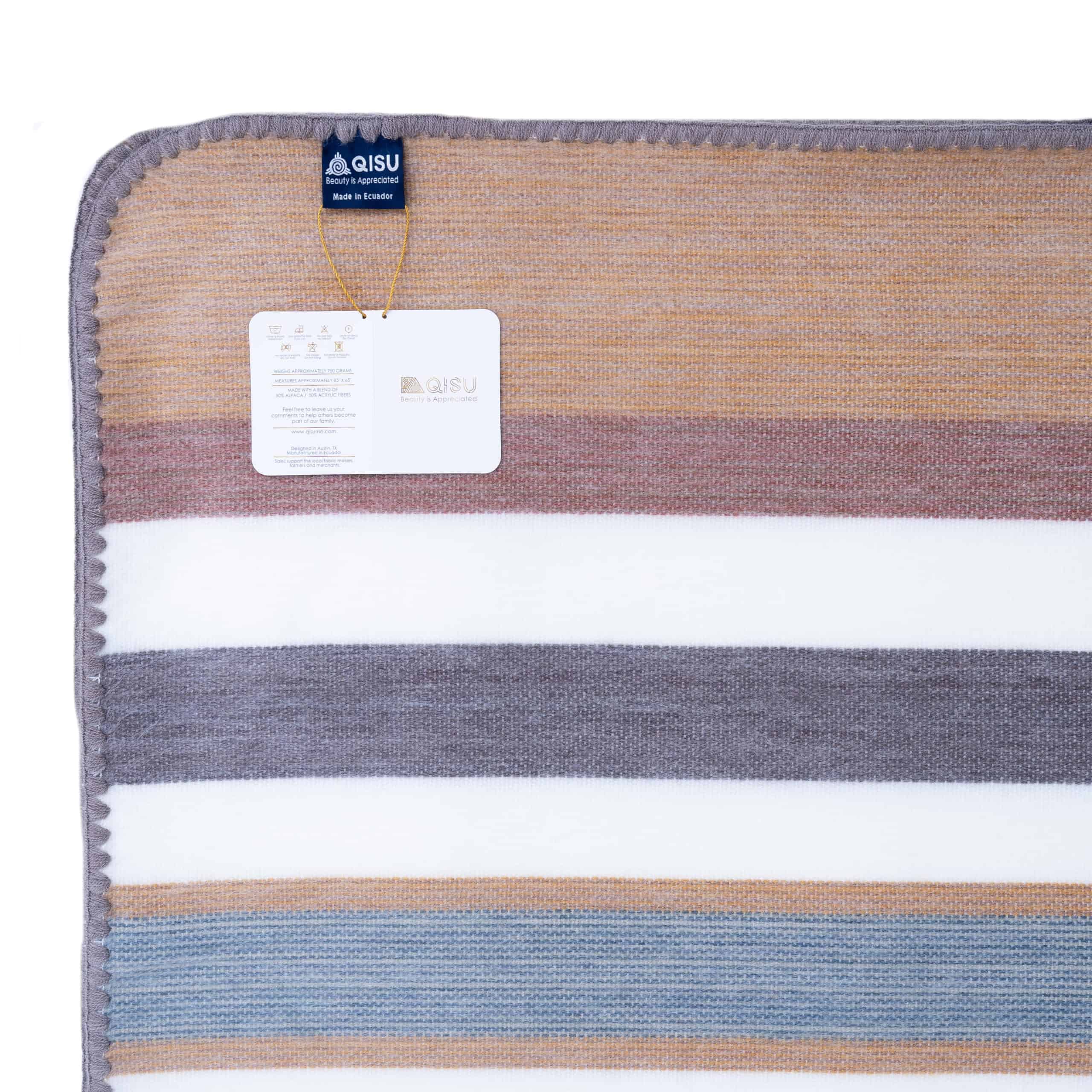 Manta de Lana de Alpaca QISU | Grande, Hermosa, Cálida, - Imagen 6