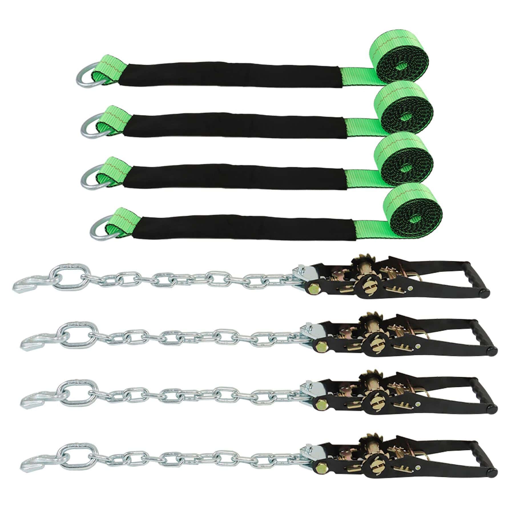 Paquete de 4 Amarres Generales Verdes con Ganchos de - Imagen 3