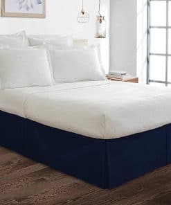 Faldón de Cama Comfort Beddings Tamaño King Azul 100%