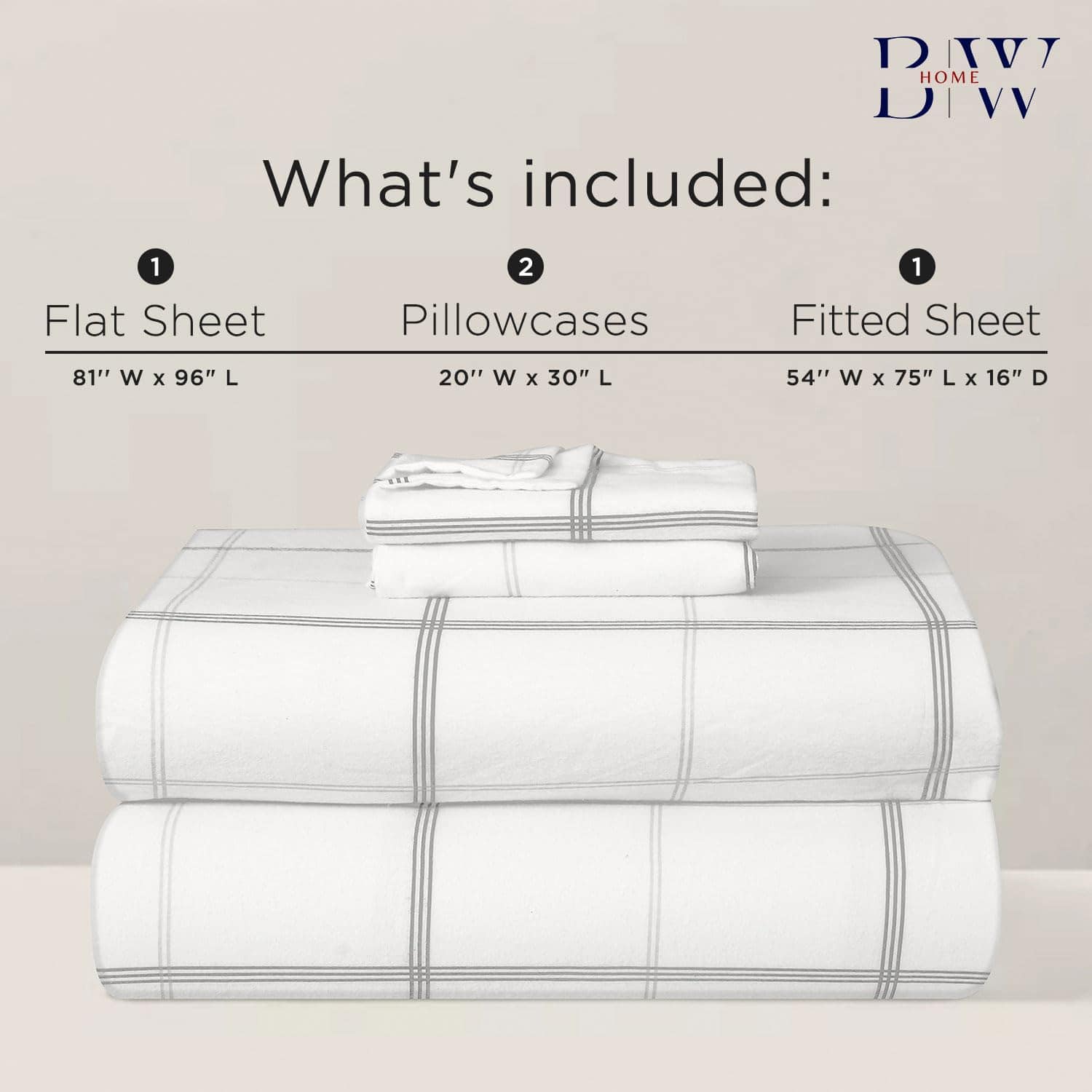 Juego de sábanas de franela estampadas -Cuadros clásicos - Imagen 4