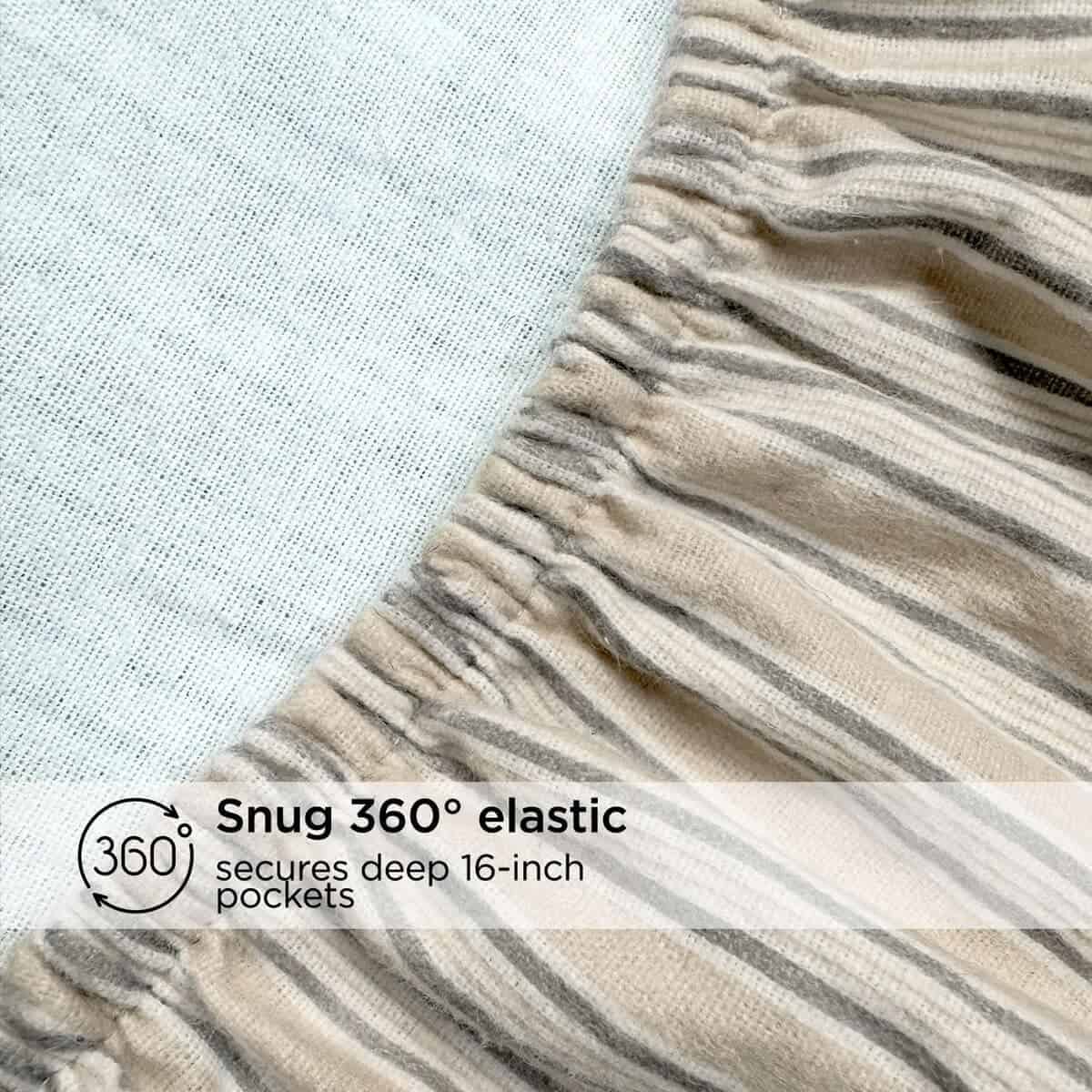 Juego de sábanas de franela 100% algodón estampado - Imagen 7