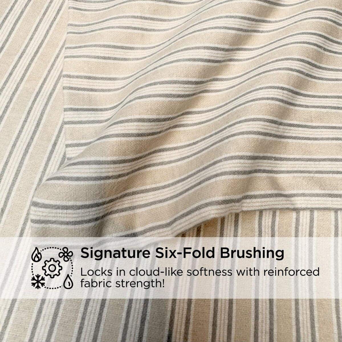 Juego de sábanas de franela 100% algodón estampado - Imagen 6