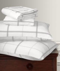 Juego de sábanas de franela estampadas -Cuadros clásicos