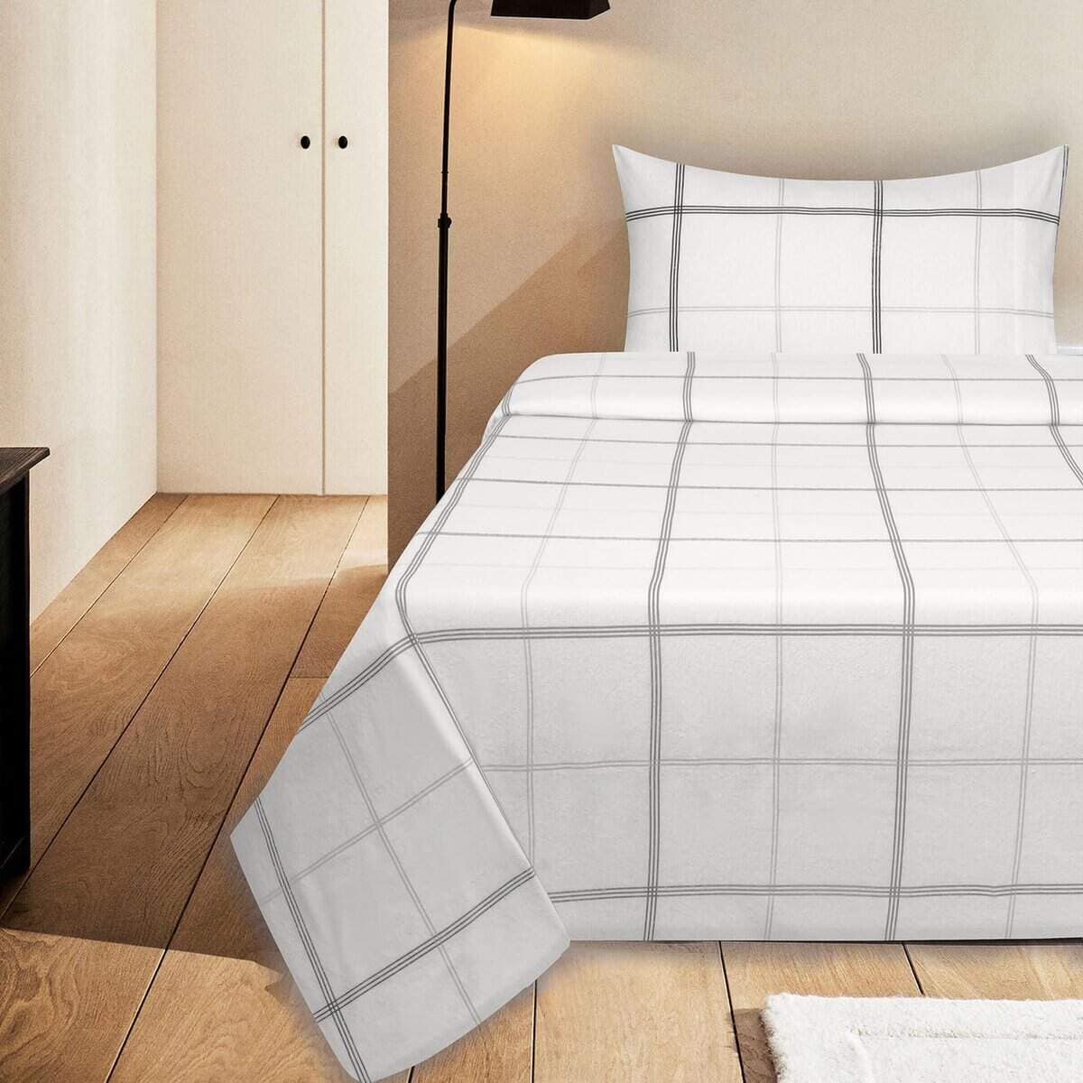 Juego de sábanas de franela estampadas -Cuadros clásicos - Imagen 3