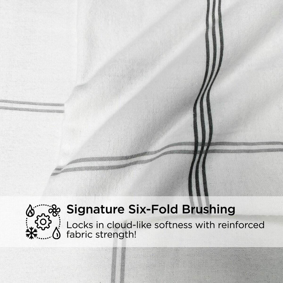 Juego de sábanas de franela estampadas -Cuadros clásicos - Imagen 6