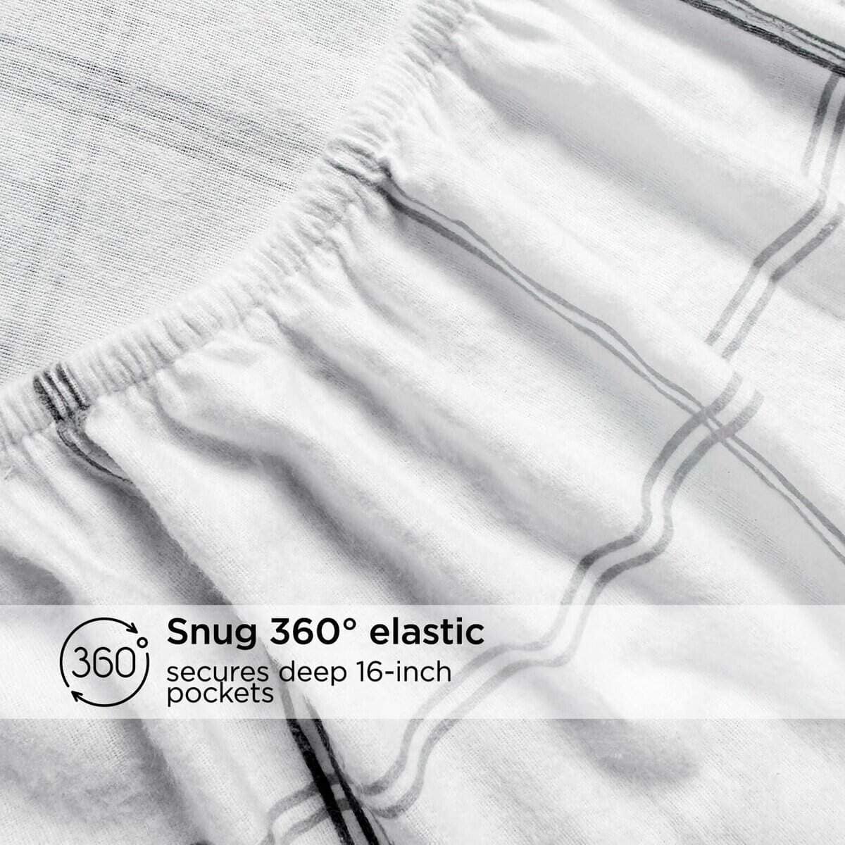 Juego de sábanas de franela estampadas -Cuadros clásicos - Imagen 7