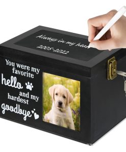 Jatmira Caja de Memoria de Cremación de Mascotas de Madera