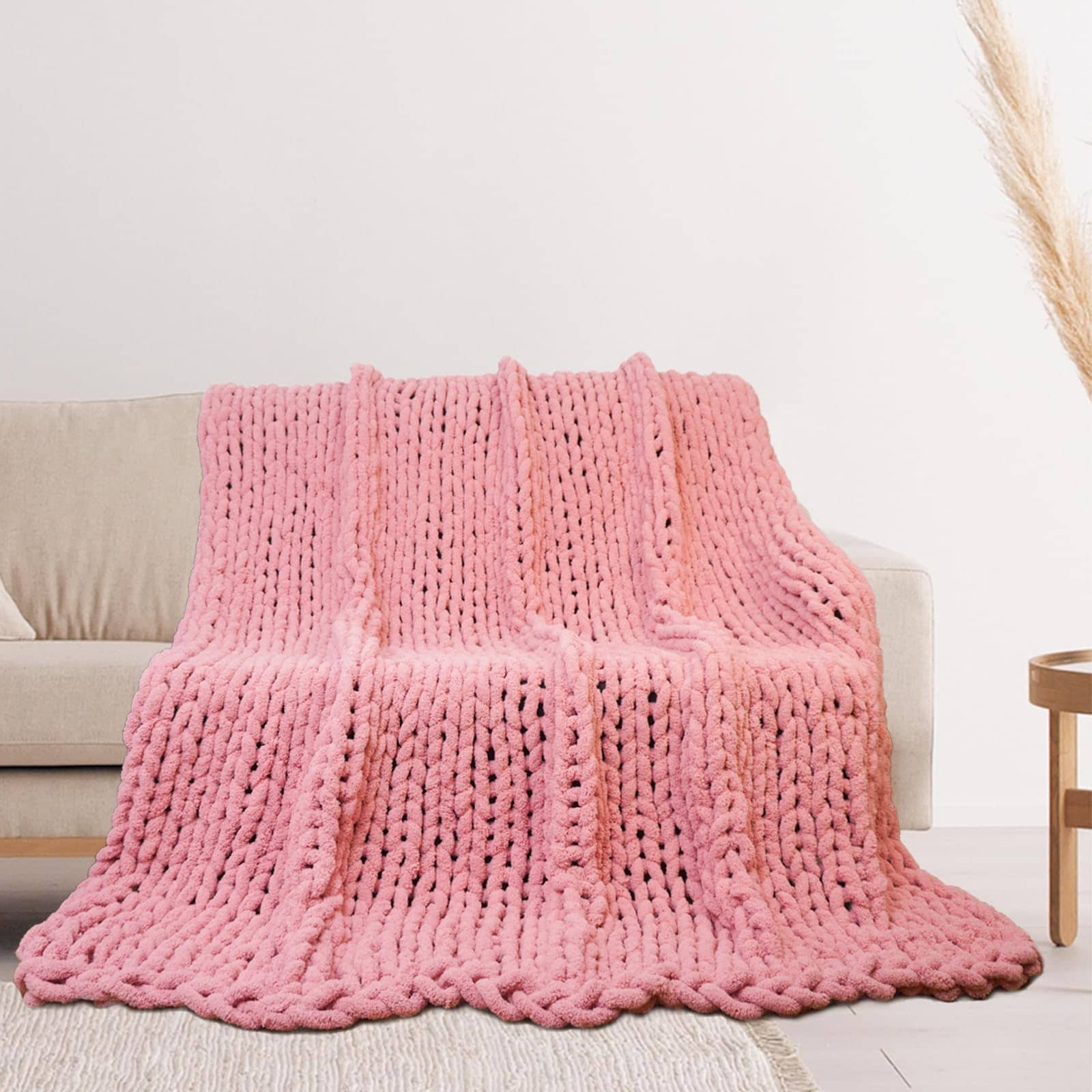 Manta de Punto Grueso de Chenilla Good Haus - Suave Manta