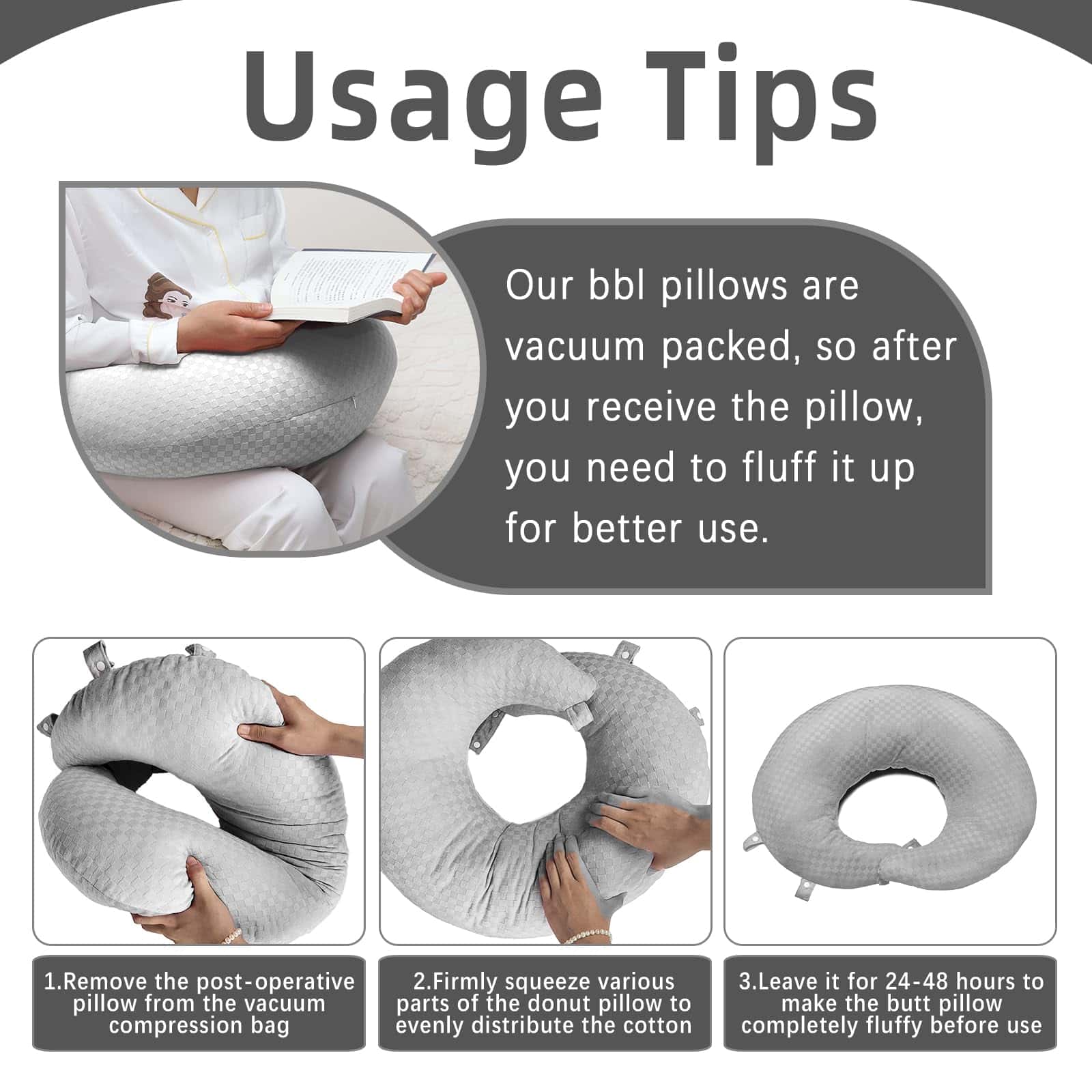 Almohada BBL Post Cirugía para Glúteos para Dormir, - Imagen 8