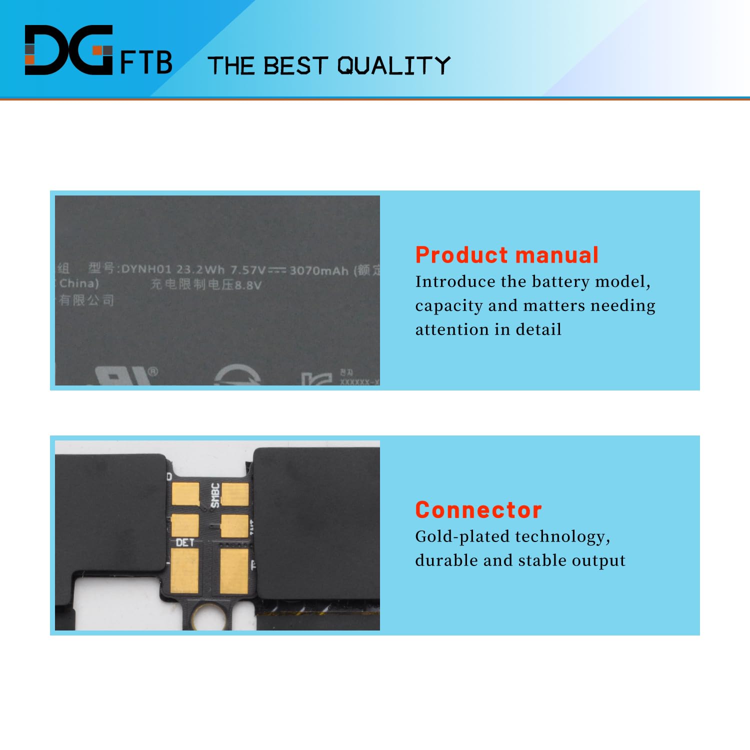 Batería de repuesto DGFTB DYNH01 para Microsoft Surface - Imagen 3