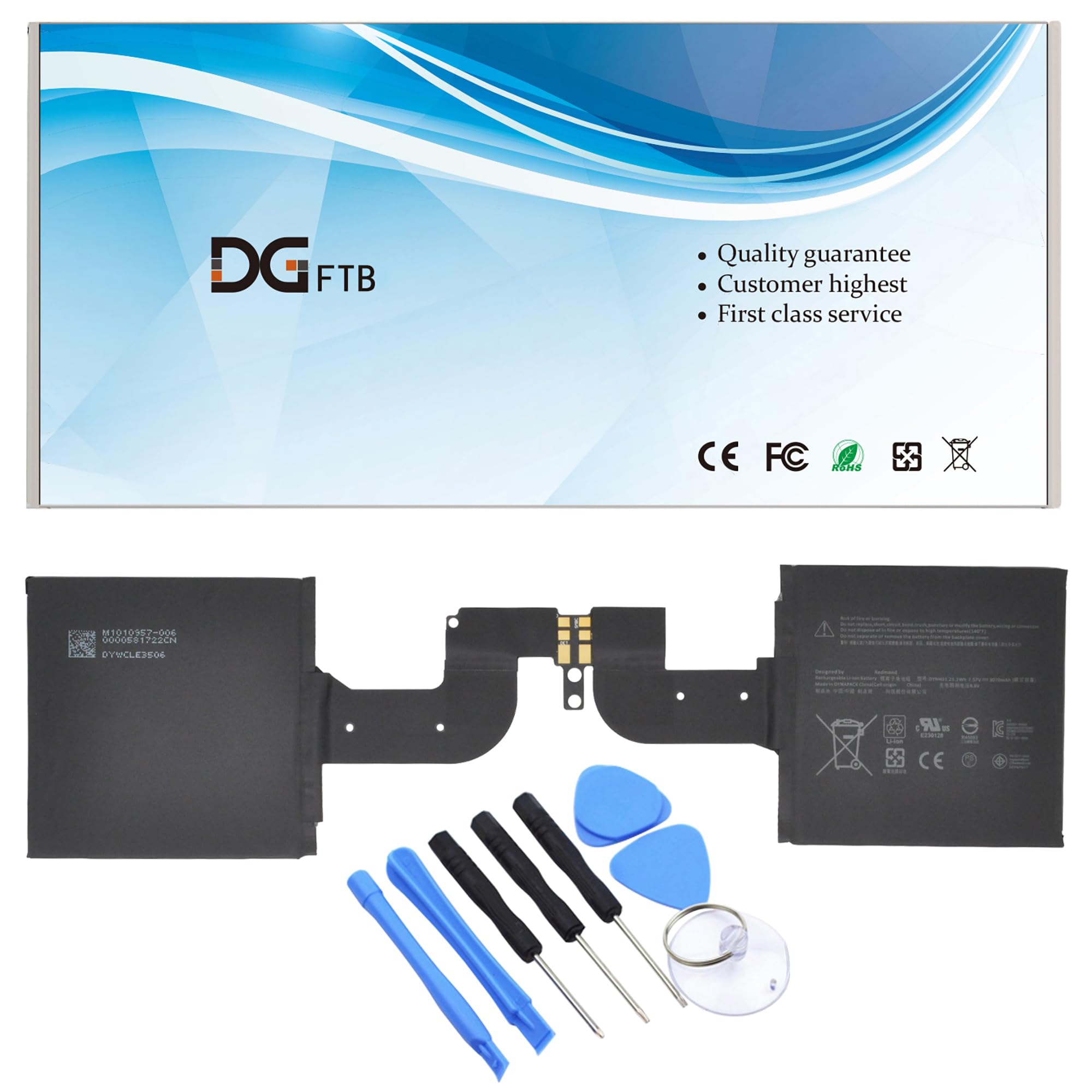 Batería de repuesto DGFTB DYNH01 para Microsoft Surface