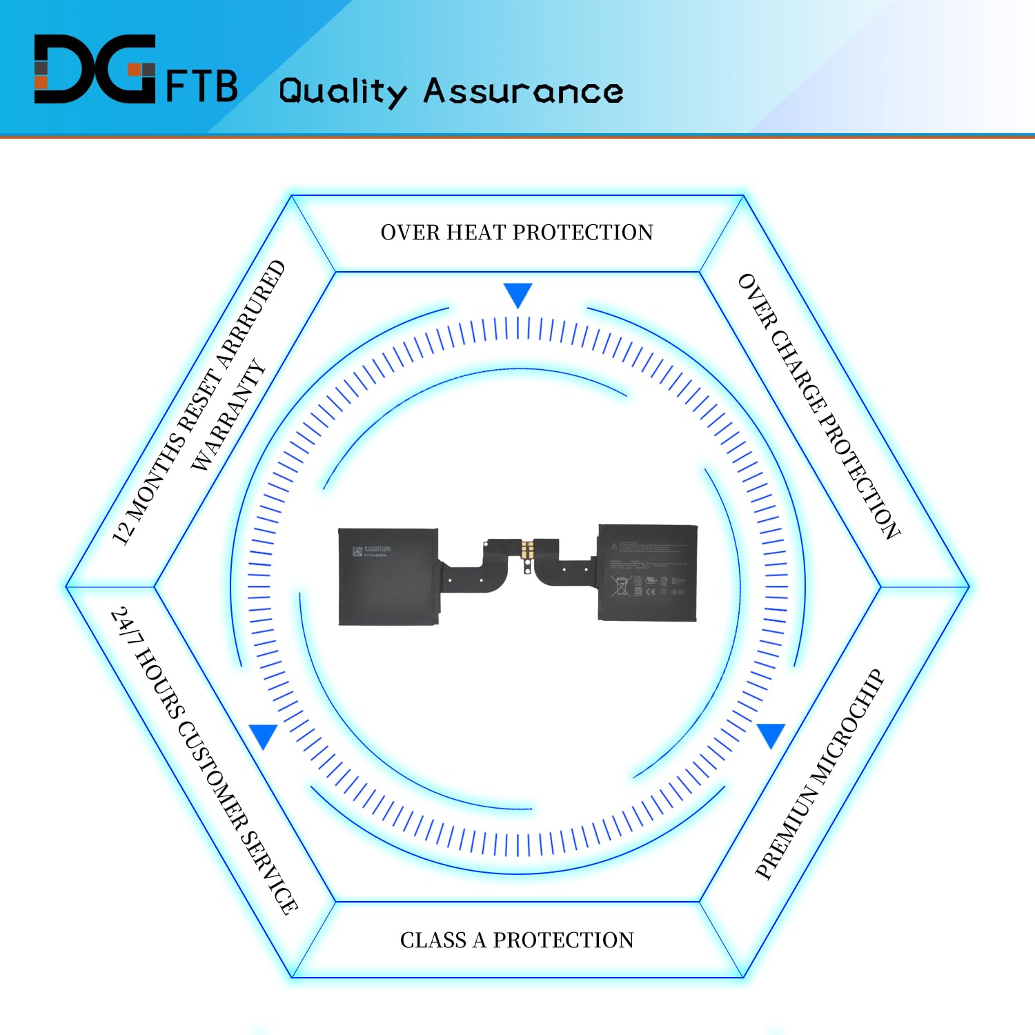 Batería de repuesto DGFTB DYNH01 para Microsoft Surface - Imagen 7