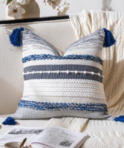 Funda de Almohada Decorativa Azul Marino Oscuro BlissBlush