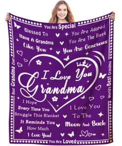 Manta de Cumpleaños para Abuela, Manta 3D para la Abuela -