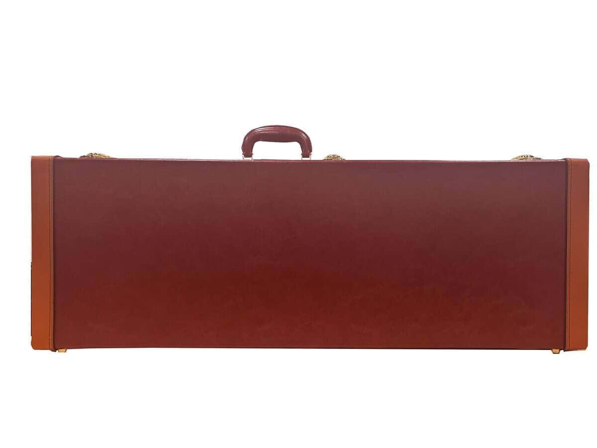 Estuche rígido cuadrado para guitarra -Rojo Vino