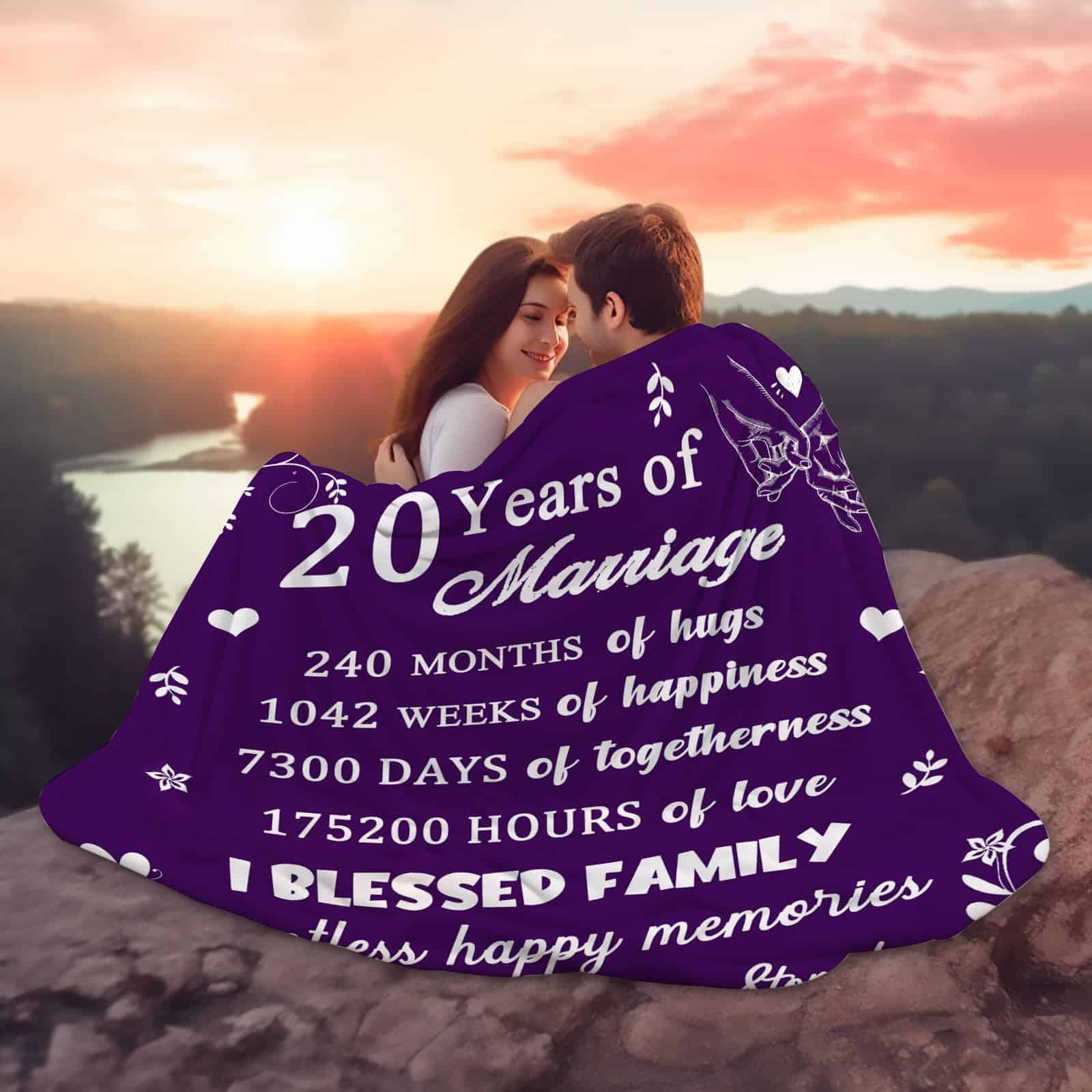 Manta del 20 Aniversario de ZALASTAR Regalos Románticos de - Imagen 4