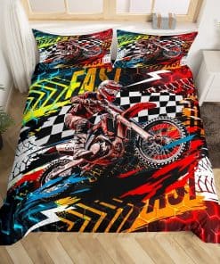 Juego de Ropa de Cama de Motocross Rider Tamaño Individual