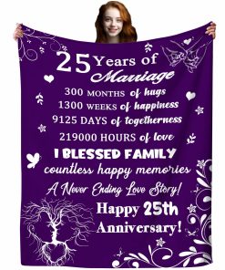 Manta de Aniversario ZALASTAR 25º Aniversario Regalos