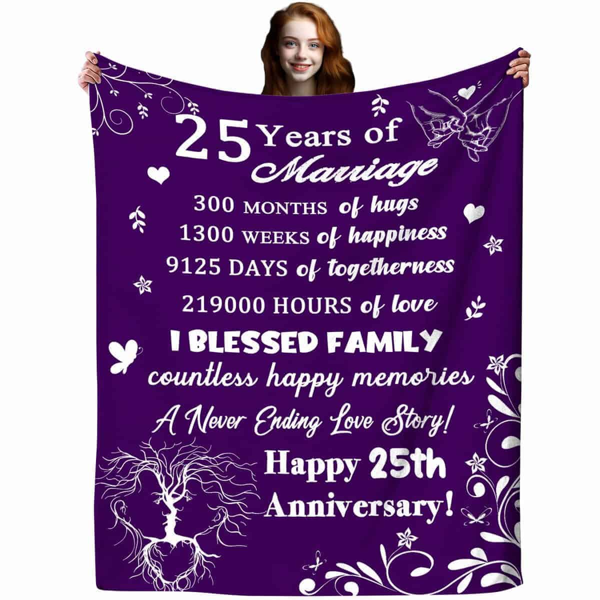 Manta de Aniversario ZALASTAR 25º Aniversario Regalos