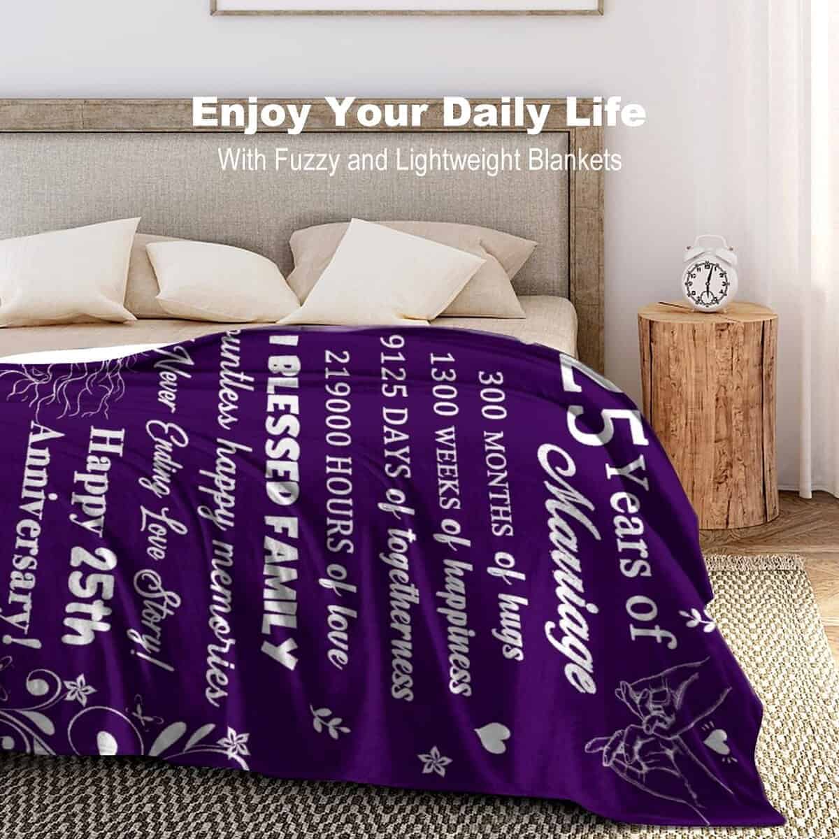 Manta de Aniversario ZALASTAR 25º Aniversario Regalos - Imagen 7